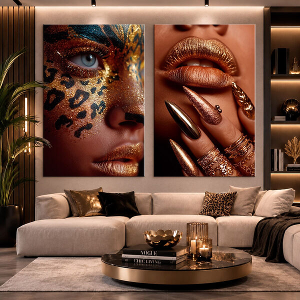 Glamorous details in bold colors
