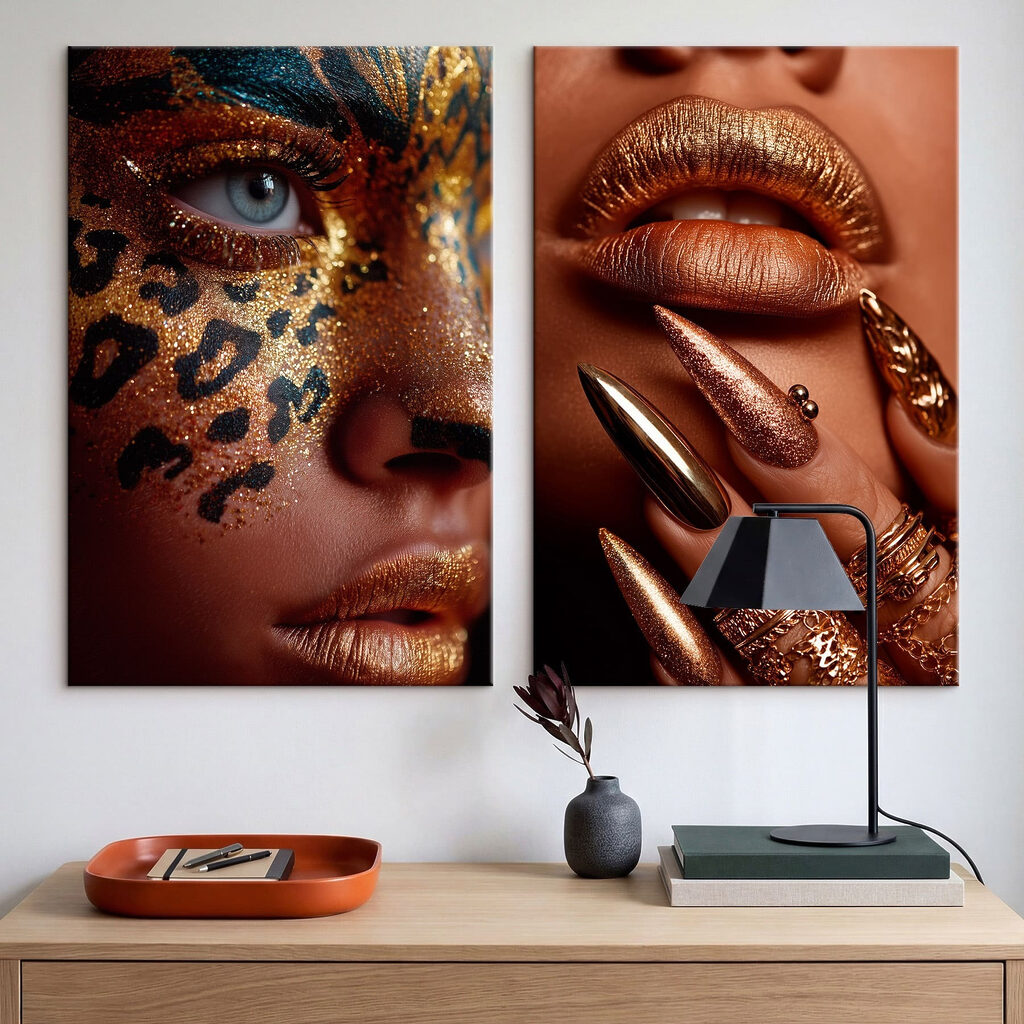 Glamorous details in bold colors