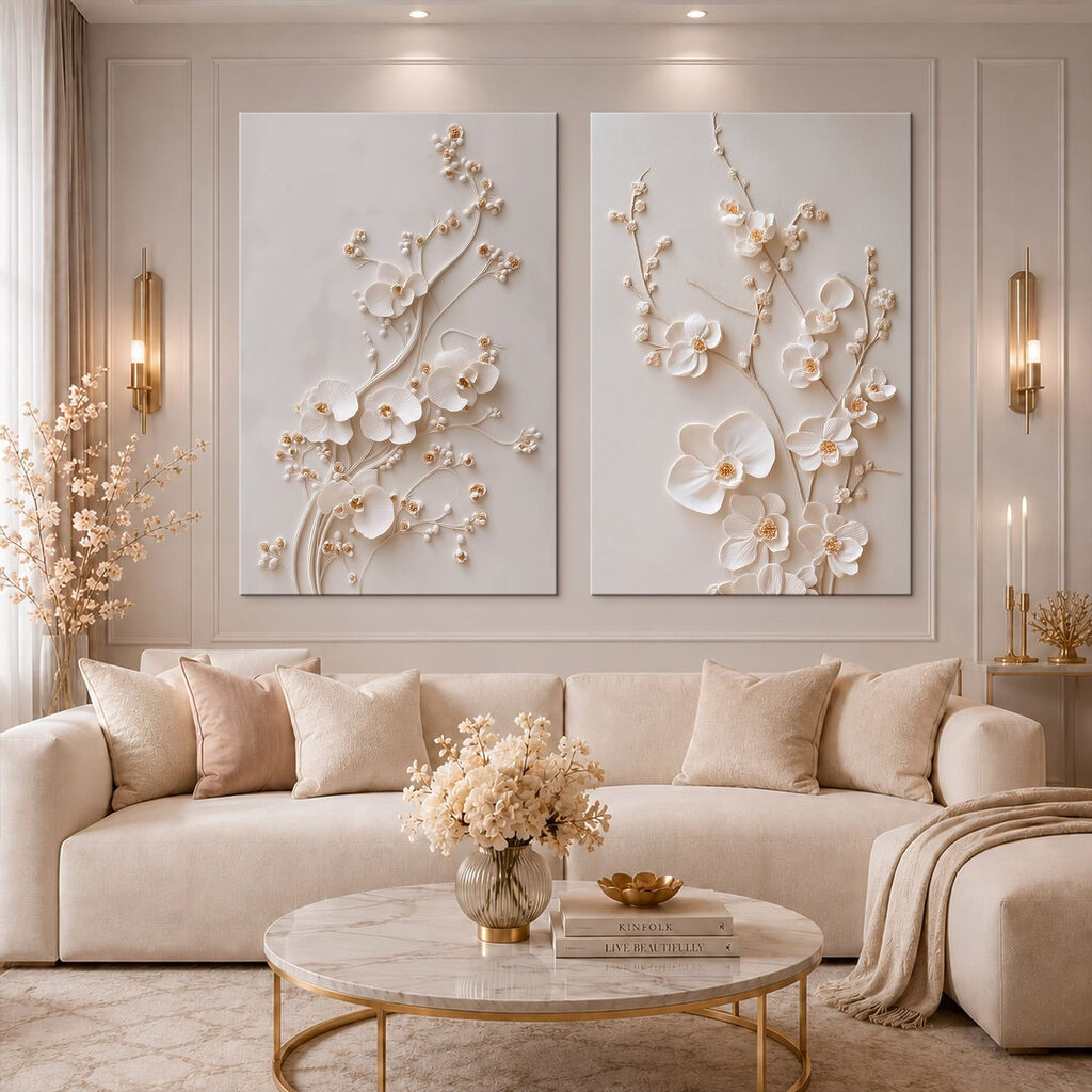 Elegant floral design in soft tones