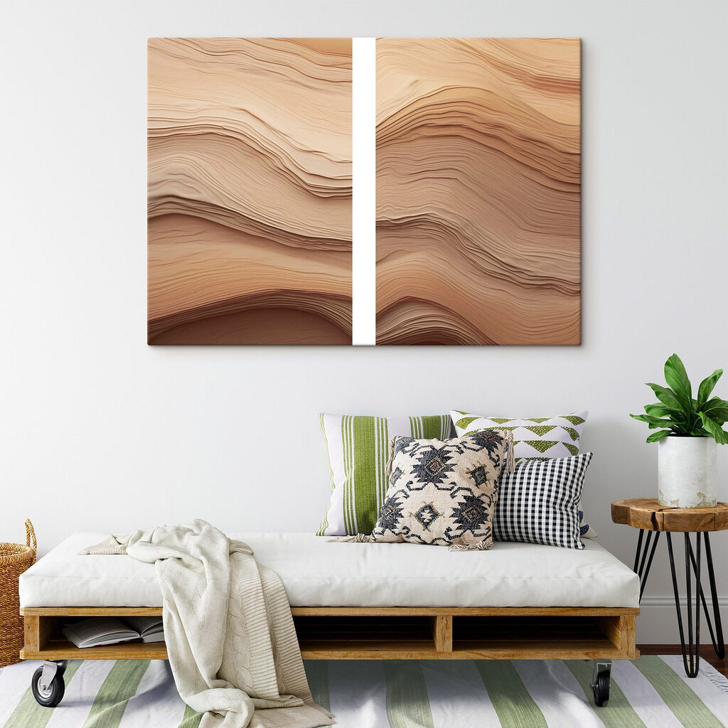 Flowing layers of soft hues
