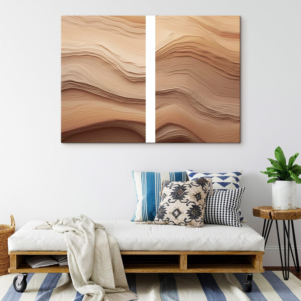 Flowing layers of soft hues