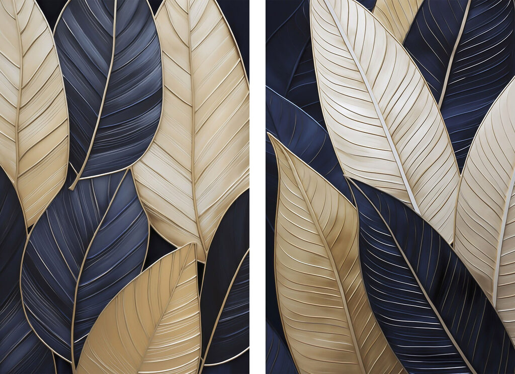 Elegant leaves in subtle tones
