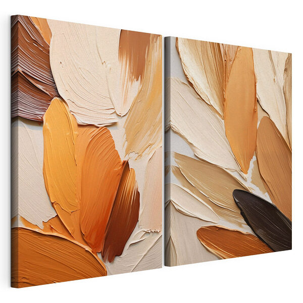 Impression sur toile modulaire Des teintes inspirées de la nature, appliquées avec délicatesse