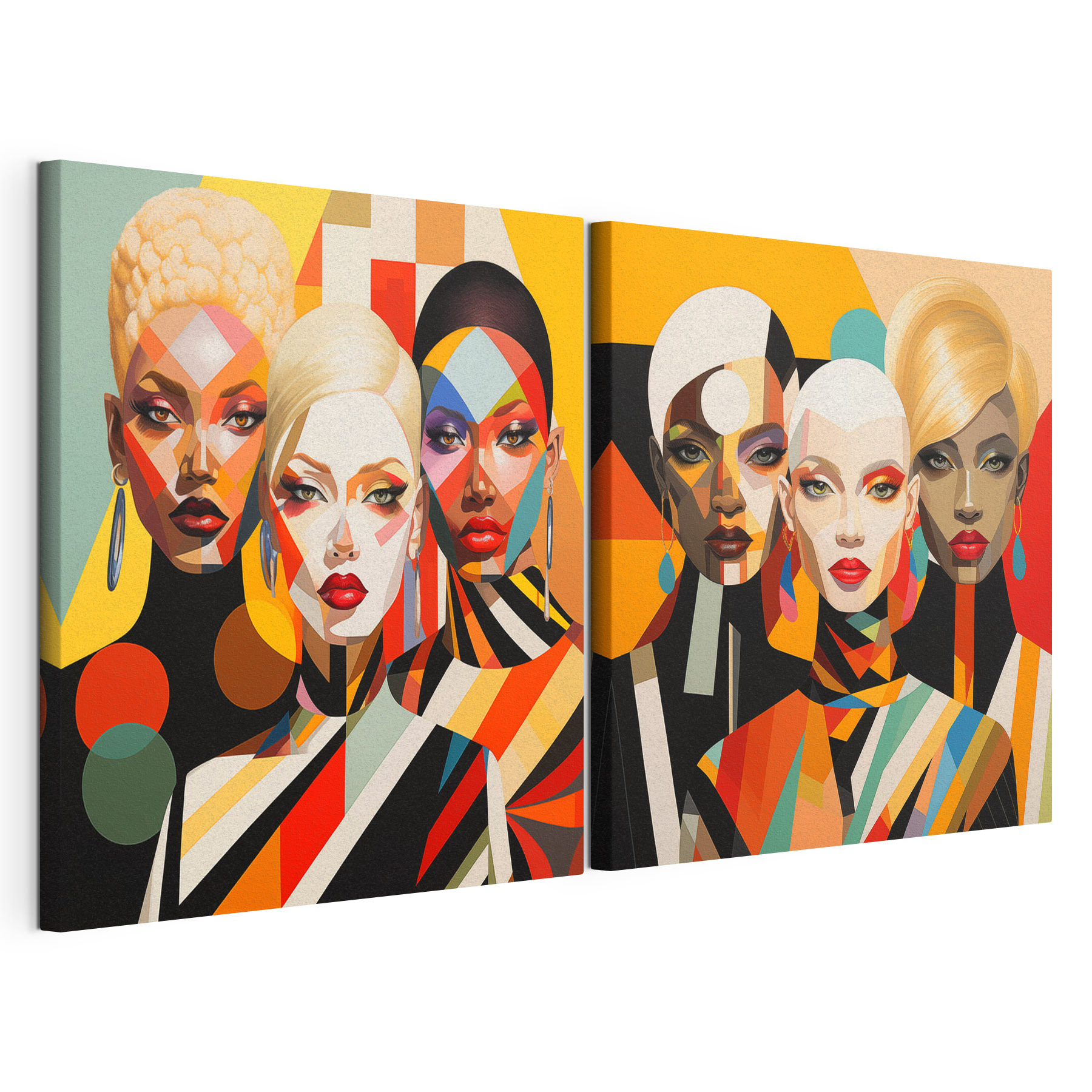 Collage of women with different colors