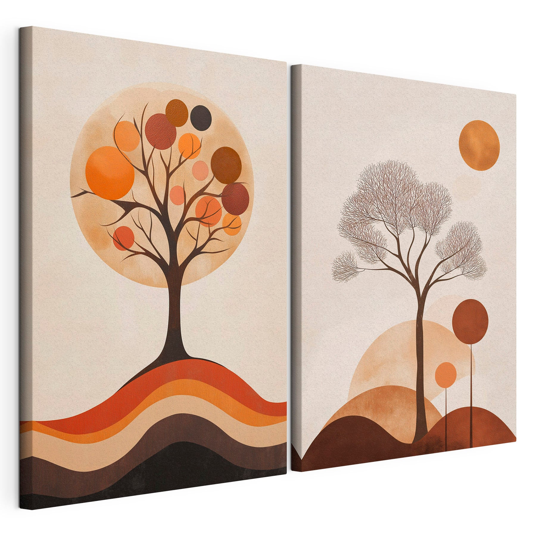 Two images of trees