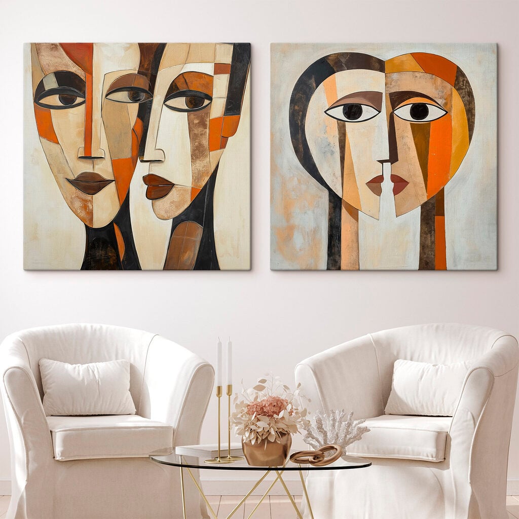 Painting of a woman's face