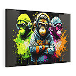 Peinture d'une femme endormie Tableaux Un groupe de singes portant des écouteurs et des sweats à capuche
