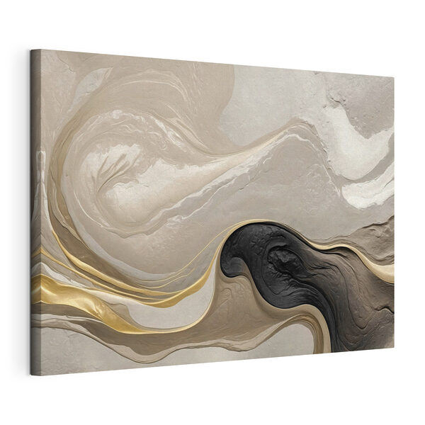 Des tourbillons abstraits et fluides dans des tons de terre Tableaux Des tourbillons abstraits et fluides dans des tons de terre