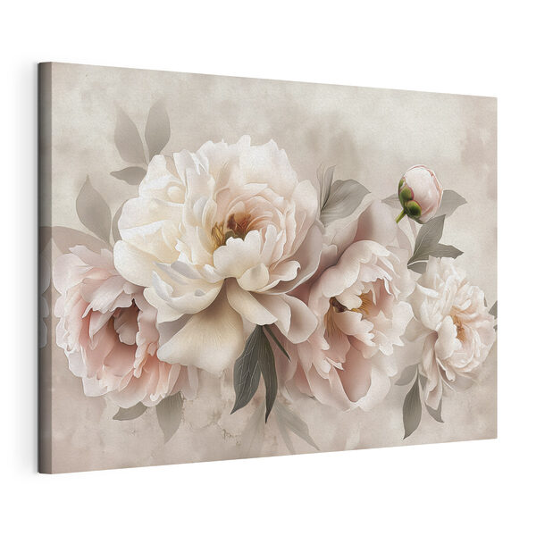 Groupe de fleurs sur fond blanc Tableaux Groupe de fleurs sur fond blanc