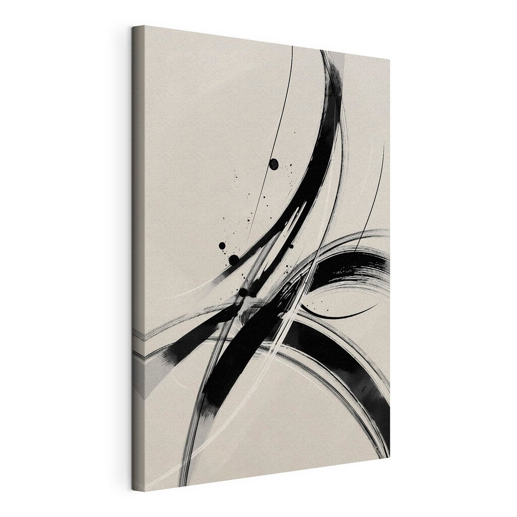 Black and white image of a swirly design