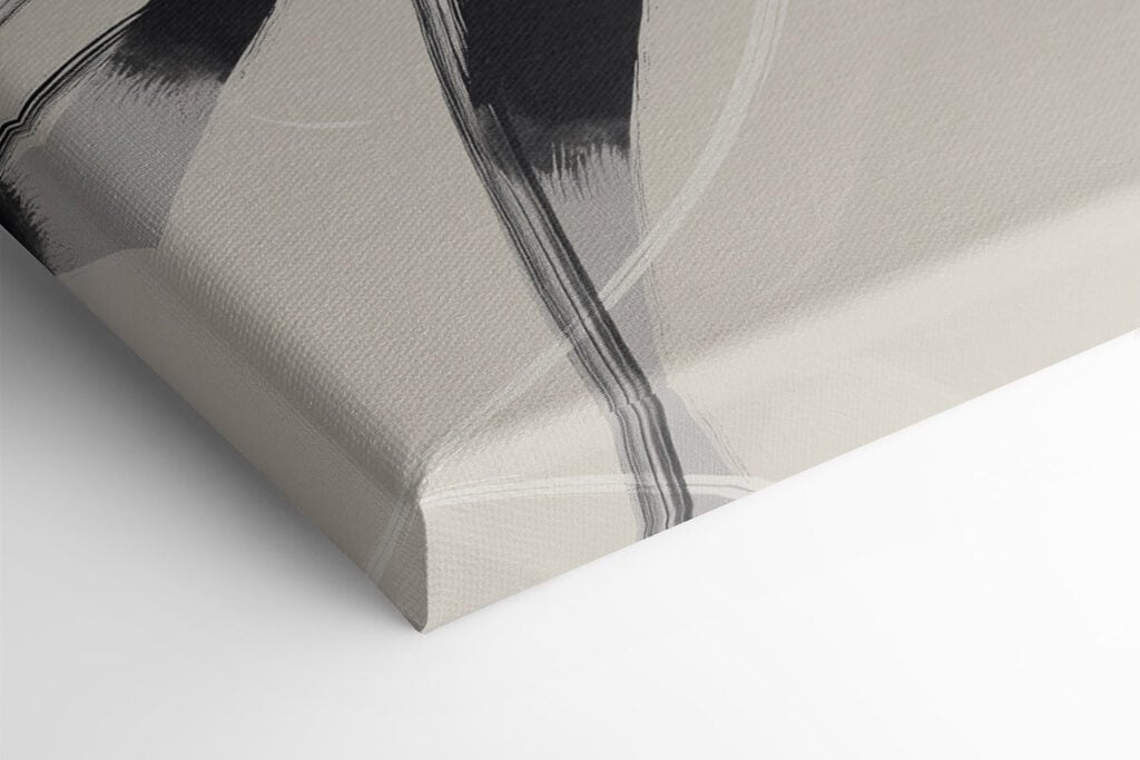 Black and white image of a swirly design