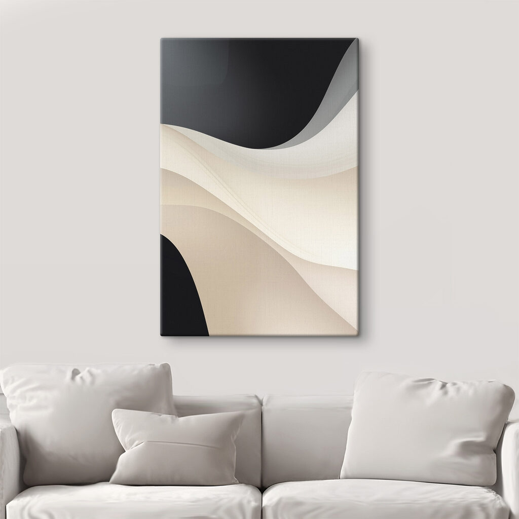Black and white wavy lines