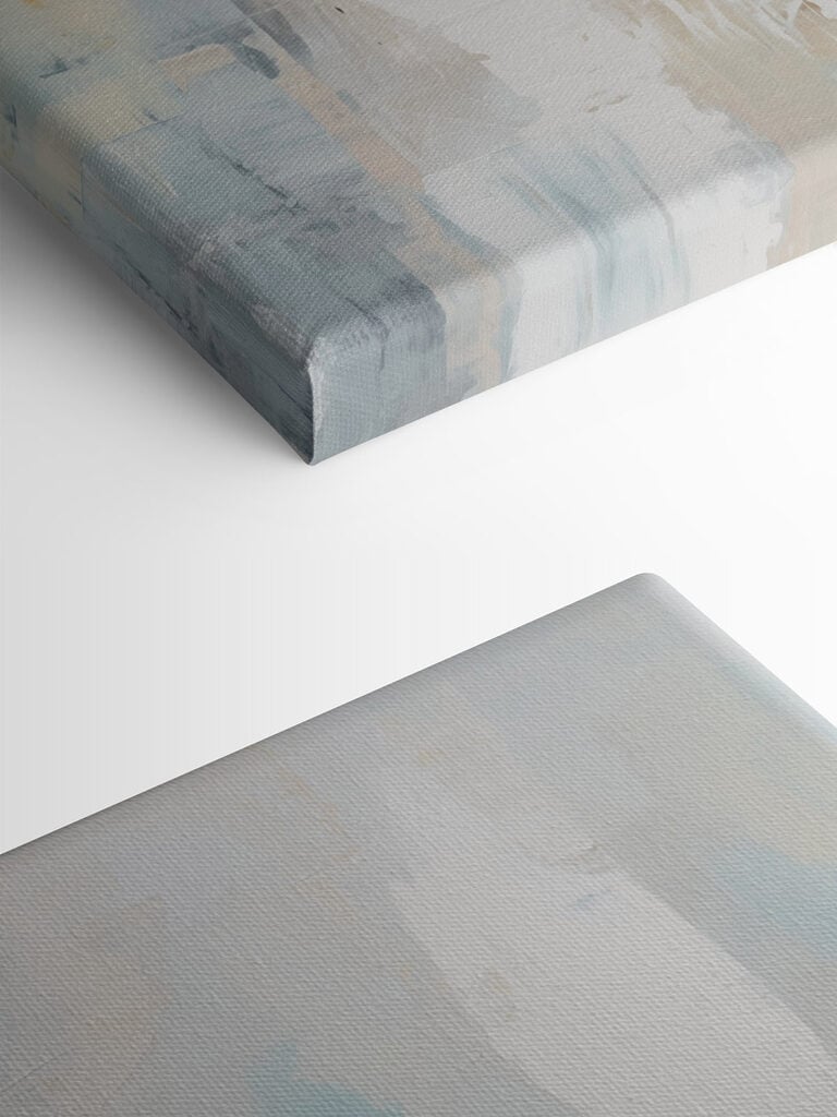 Painting of white and blue