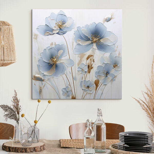Tableaux Tableaux Peinture représentant des fleurs sur un fond blanc (UGS : s46824)