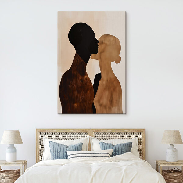 Tableaux Un homme et une femme qui s'embrassent