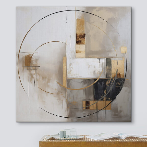 Tableaux Peinture représentant un cercle et des carrés
