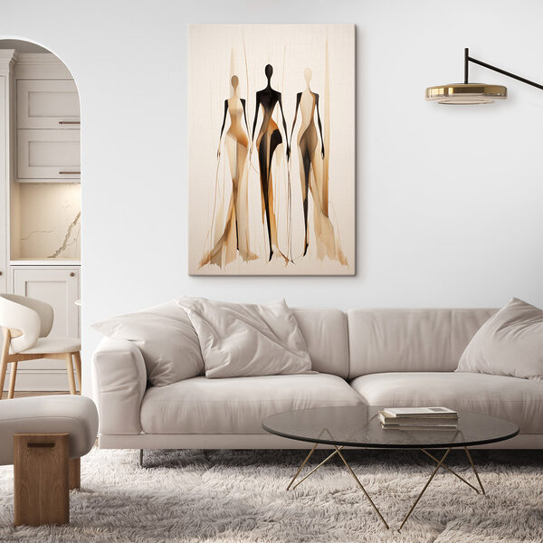 Tableaux Tableaux Un groupe de femmes alignées (UGS : s47401)