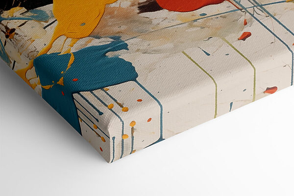 Vibrant splashes of color on canvas
