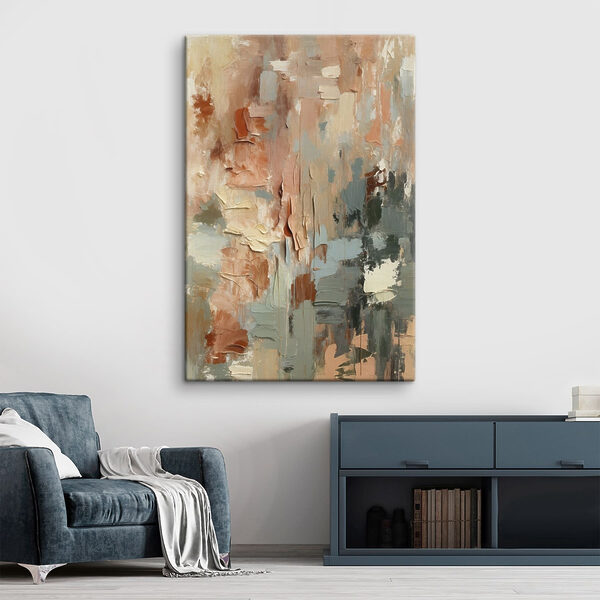 Tableaux Mélange abstrait de teintes douces