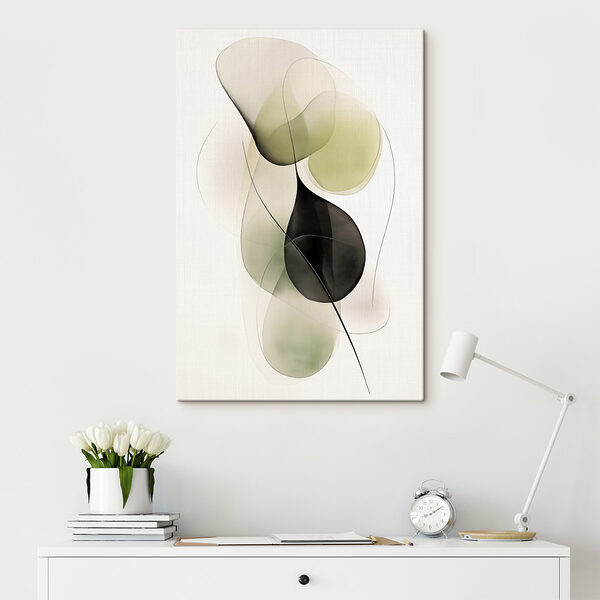 Tableaux Des formes fluides aux couleurs douces se fondent les unes dans les autres