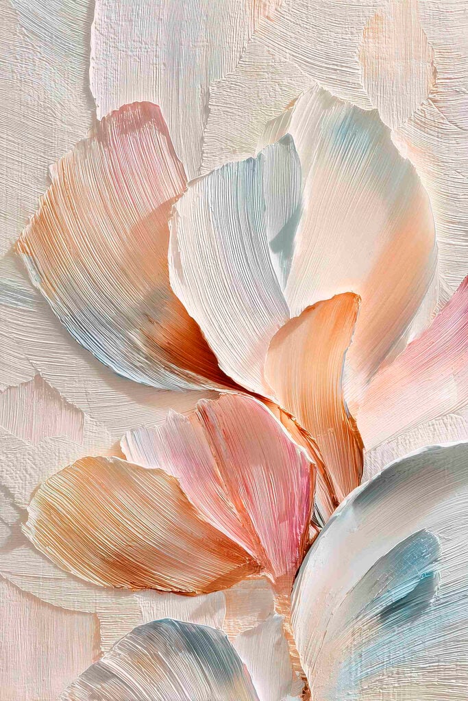 Delicate pastel petals in soft hues