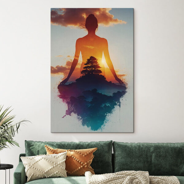 Tableaux Tableaux Une femme debout devant un arbre (UGS : s48364)