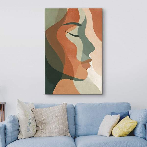 Tableaux Tableaux Visage de femme aux cheveux colorés (UGS : s48367)