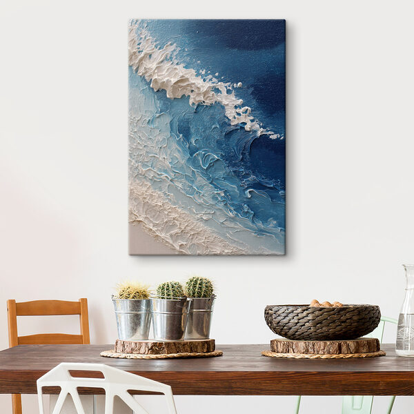 Tableaux Tableaux Des vagues qui dansent sur une toile texturée (UGS : s48451)