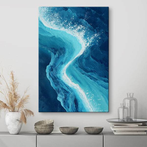 Tableaux Tableaux Eau bleue et blanche (UGS : s48452)