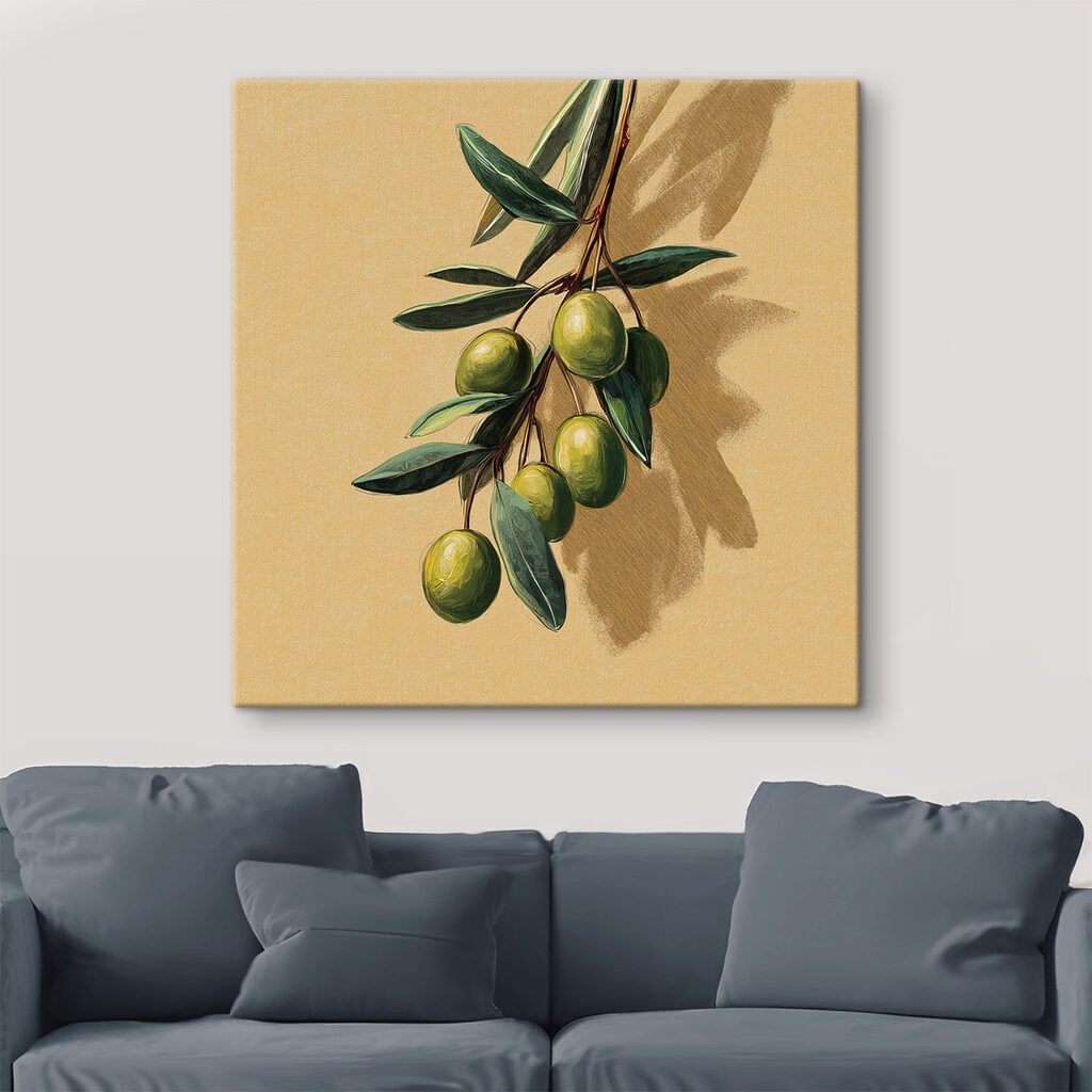Green fruit on a branch