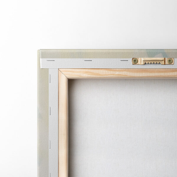 Painting of leaves on a white surface