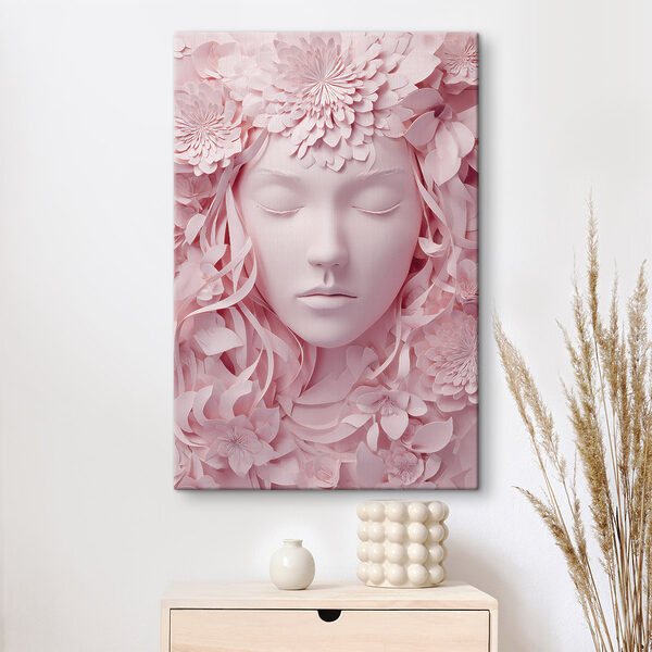 Tableaux Tableaux Visage composé de fleurs en papier (UGS : s48549)