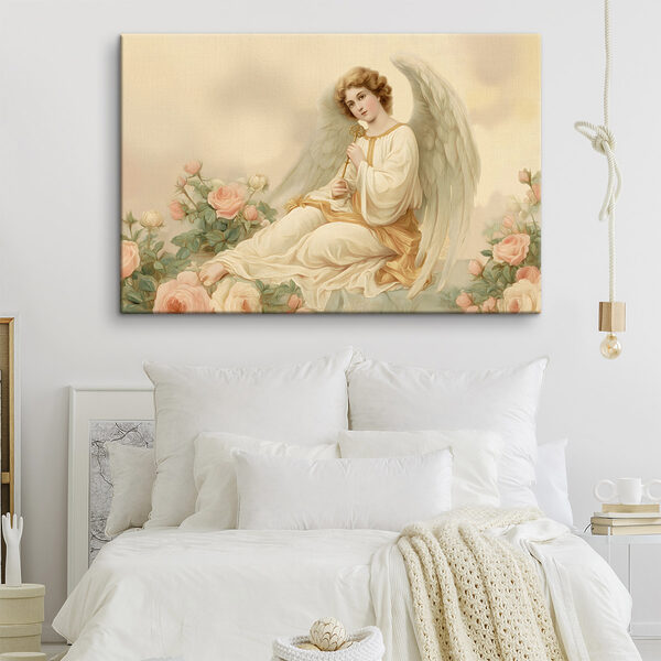 Painting of a woman holding a key