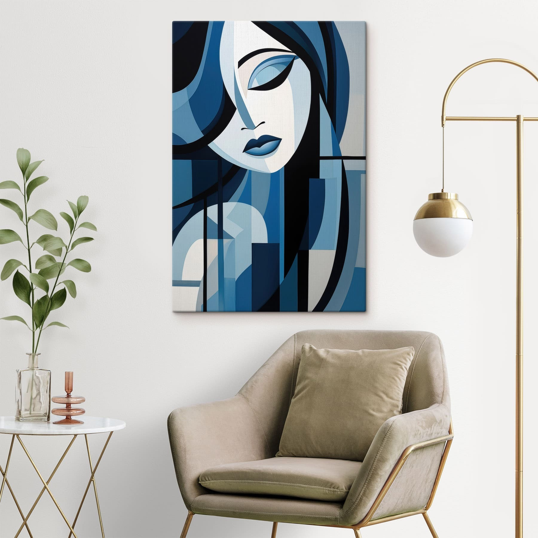 Painting of a woman's face