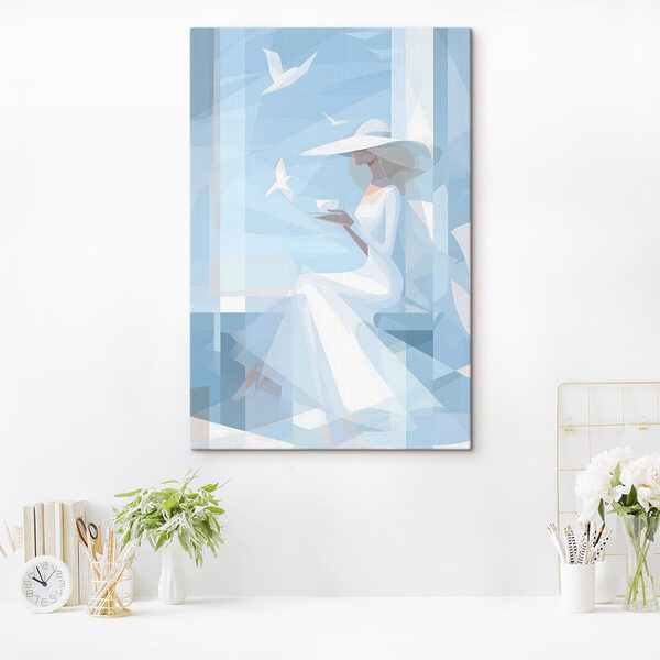 Tableaux Tableaux Une femme en robe blanche (UGS : s48792)