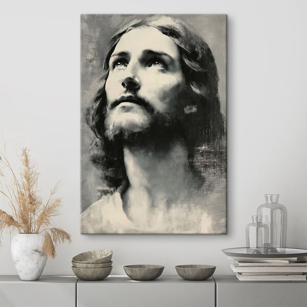 Tableaux Tableaux Un homme levant les yeux vers le ciel (UGS : s49091)