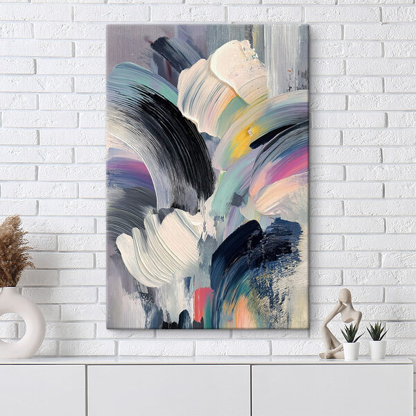 Dynamic brush strokes in vibrant colors
