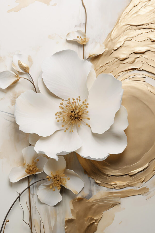 - Elegant blooms with gentle textures