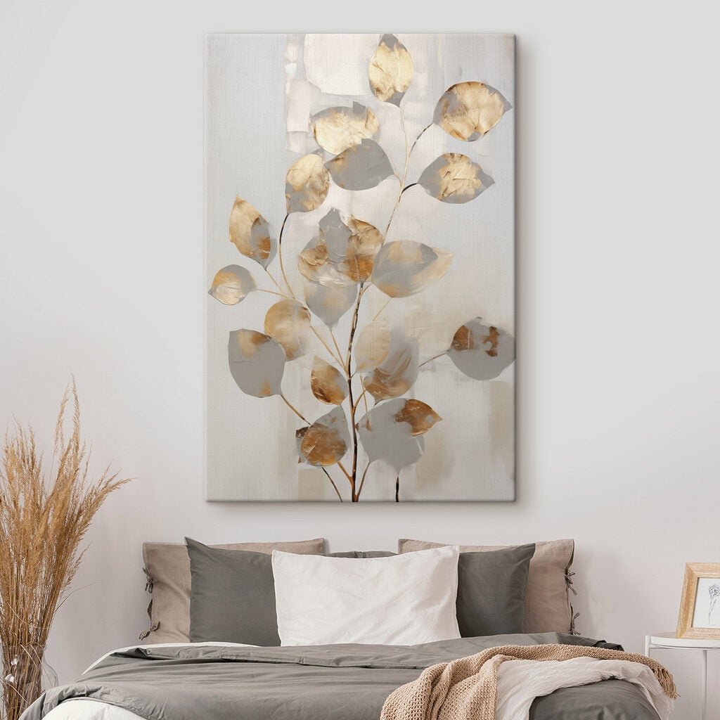 Painting of a branch with leaves
