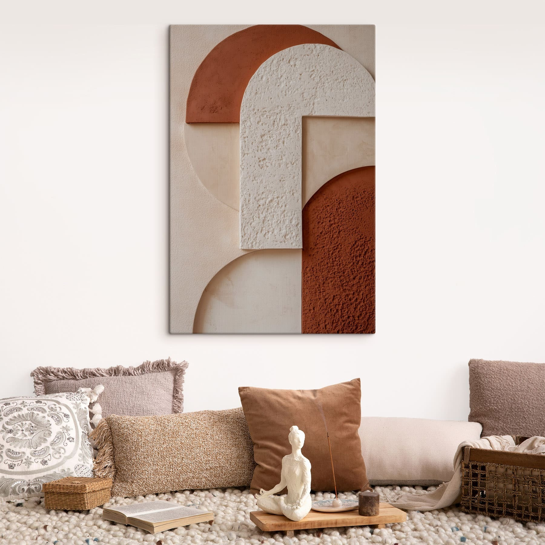 Subtle shapes and earthy tones