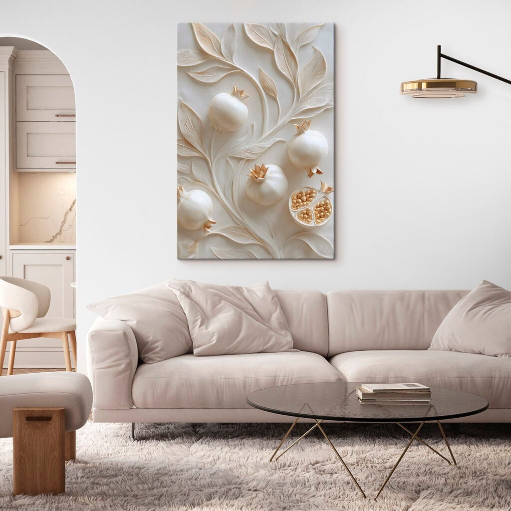 Graceful pomegranate design with leaves
