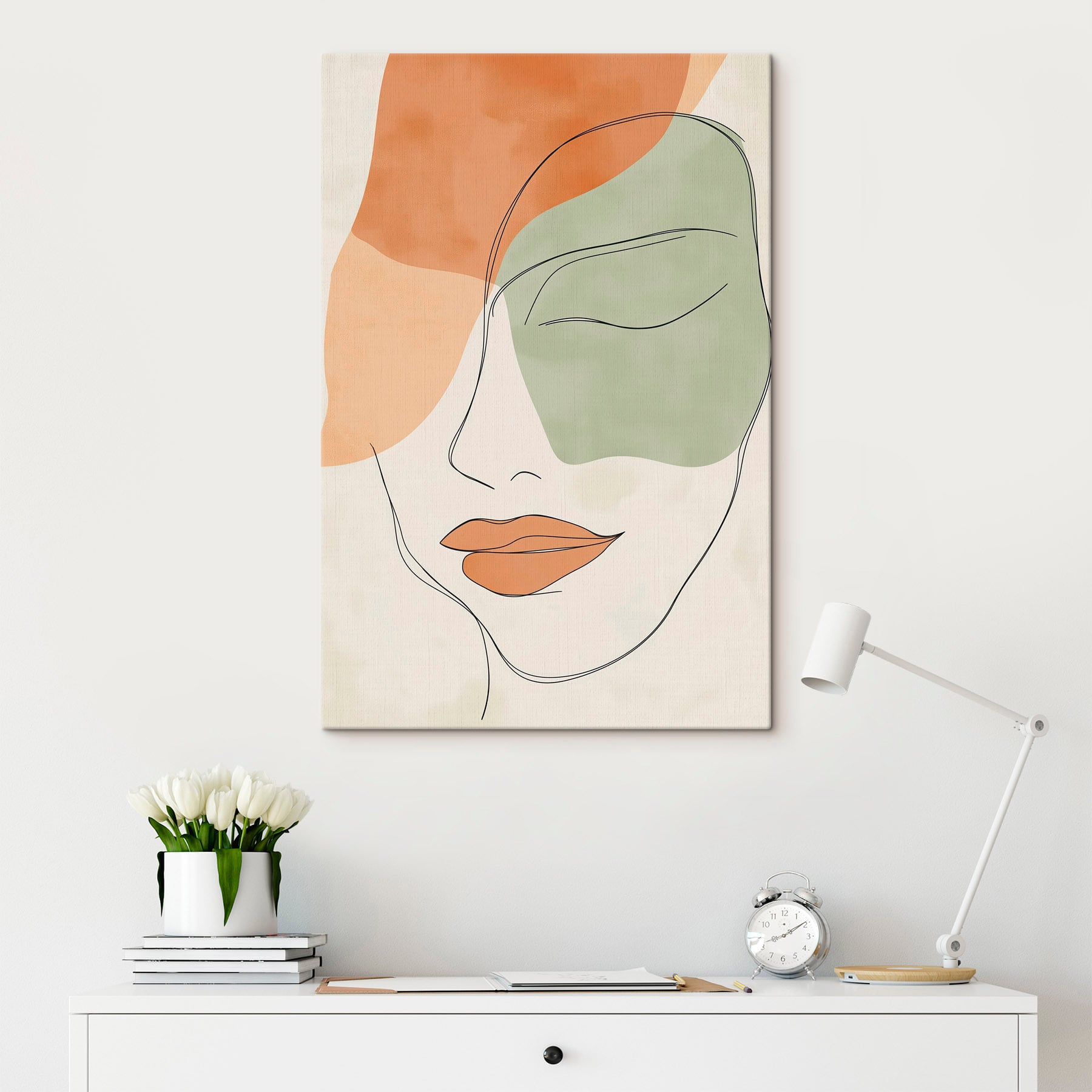 Drawing of a woman's face