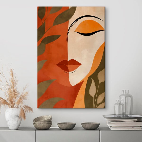 Painting of a woman's face