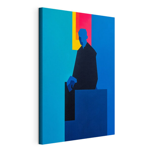 Painting of a man sitting in a chair