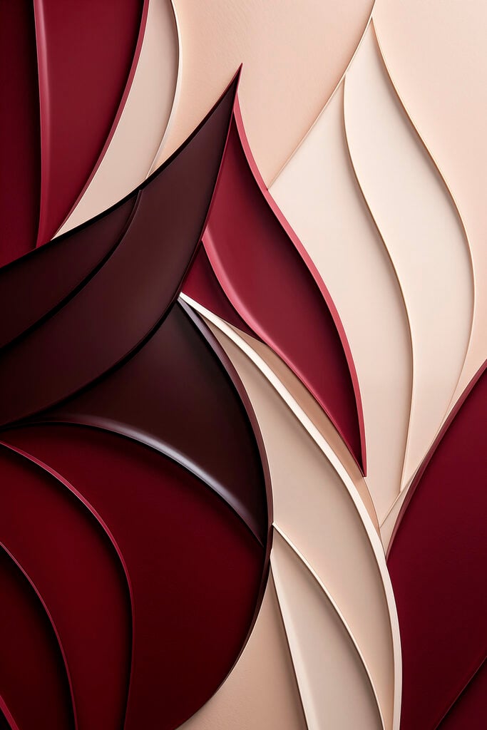 Flowing shapes in warm tones