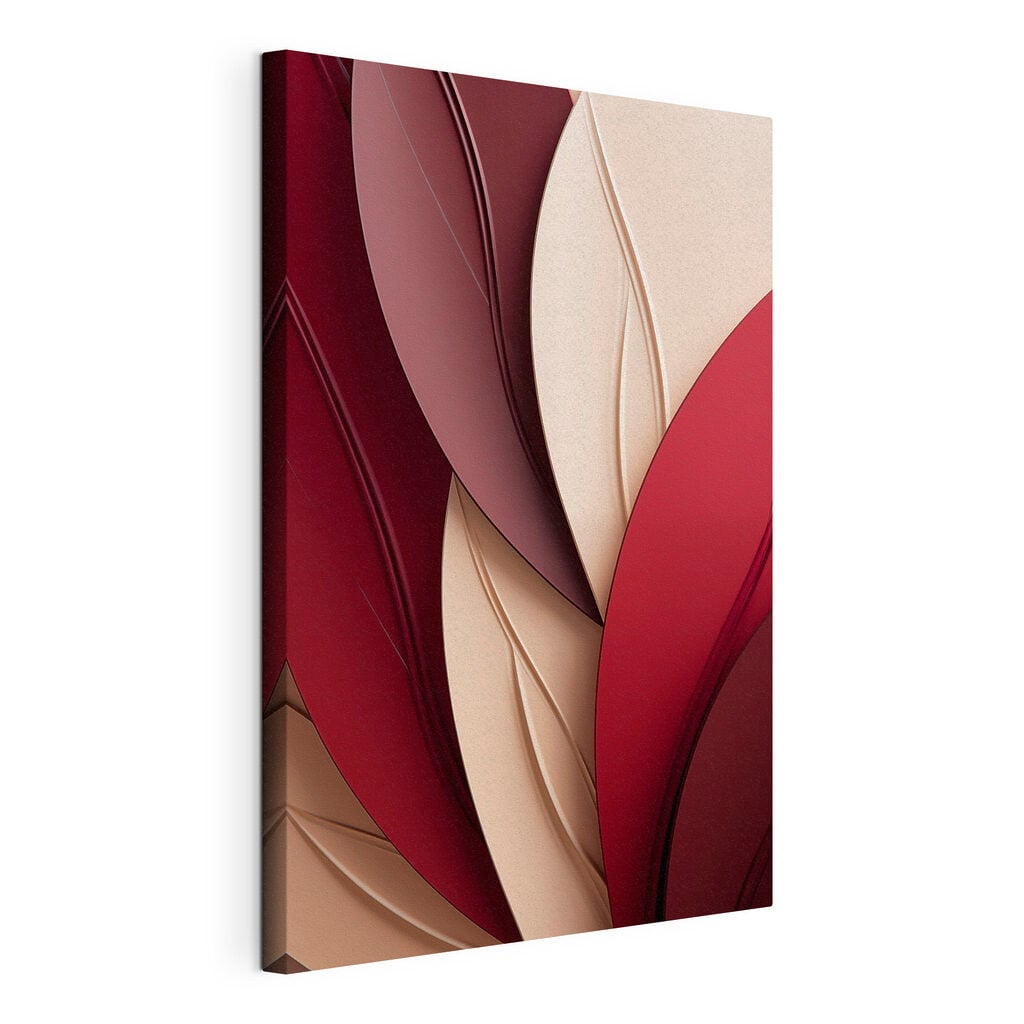 Flowing curves in warm hues
