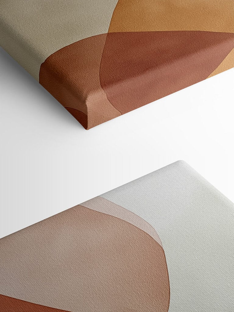 Flowing shapes in warm hues