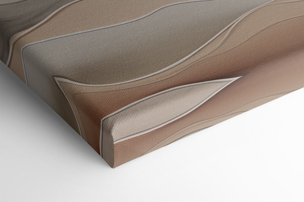 Serene waves in earthy tones
