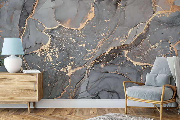 Gros plan d'une surface marbrée