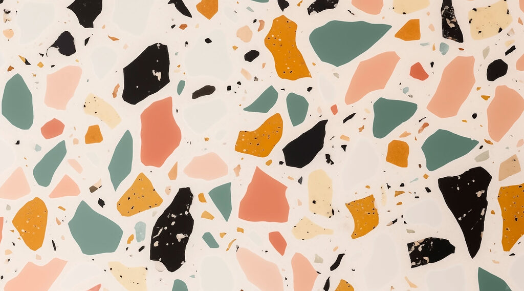 Surface texturée avec des fragments colorés Surface texturée avec des fragments colorés